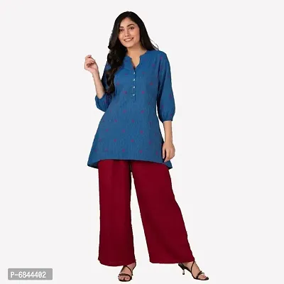 Stylish Casual Polyester Maroon Palazzo For Women-thumb2
