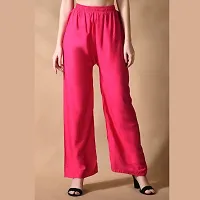 Stylish Casual Polyester Pink Palazzo For Women-thumb2