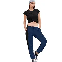 Elegant Dark Blue Winter Blaze Track Pants For Women-thumb1