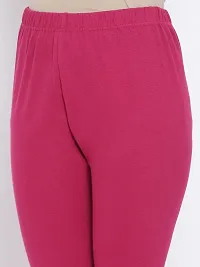 Stylish Fancy Woolen Pink Solid Winter Leggings For Women-thumb1