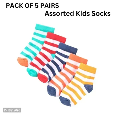 Cute and Cozy: 5-Pack Kids Socks for All Seasons (Multicolor)-thumb0