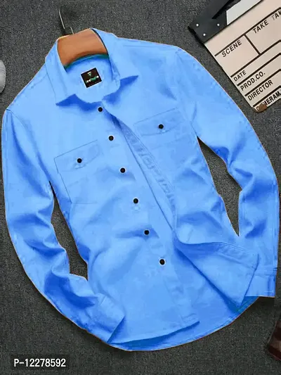 Stylish Cotton Double Pocket Shirts For Men Cargo Shirts