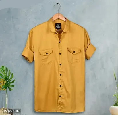 Stylish Cotton Double Pocket Shirts For Men Cargo Shirts