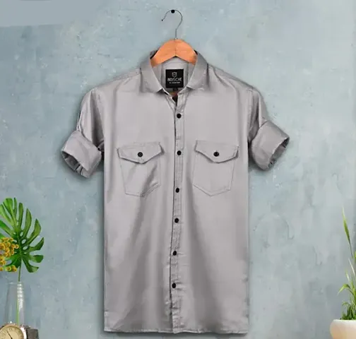 Stylish Double Pocket Shirts For Men Cargo Shirts