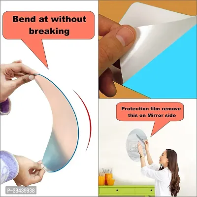 Oval Shape Adhesive Mirror Sticker for Wall - 20 * 30in-thumb5