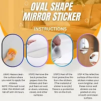 Oval Shape Adhesive Mirror Sticker for Wall - 20 * 30in-thumb1