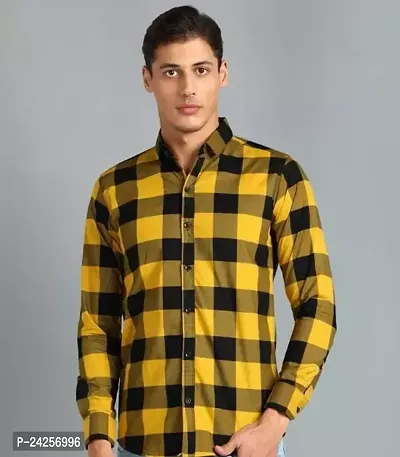 Reliable Yellow Cotton  Long Sleeves Shirts For Men