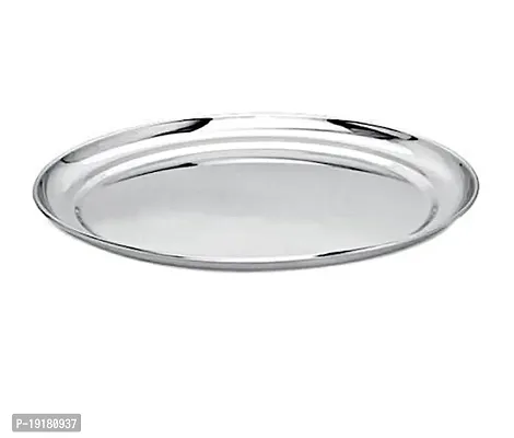 Premium Quality Stainless Steel Dinner Plates With Mirror Finish Set Of 1-thumb0