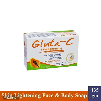 Gluta C Skin Lightening Papaya Face  Body Soap - Pack Of 1 (135g)-thumb0