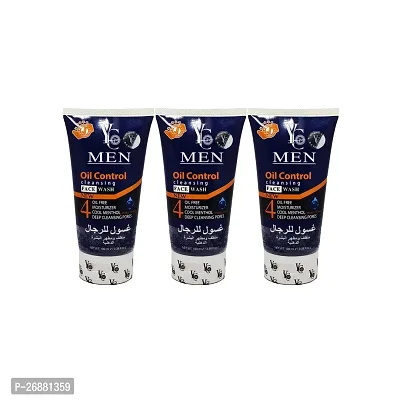 YC Men Oil Control Cleansing Face Wash - 100ml (Pack Of 3)-thumb0