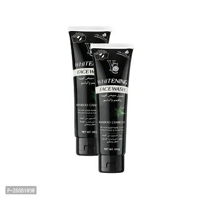 YC Whitening Bamboo Charcoal Face Wash - Pack Of 2 (100g)-thumb0