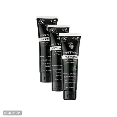 YC Whitening Bamboo Charcoal Face Wash - Pack Of 3 (100g)-thumb0