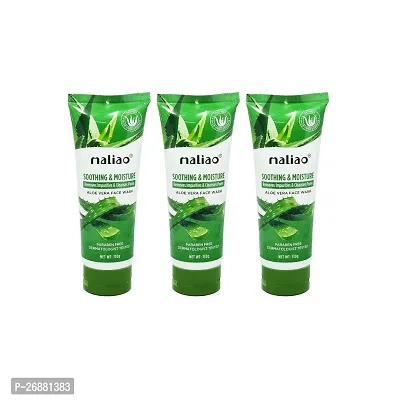 Maliao Soothing  Moisture Aloe Vera Face Wash - 130g (Pack Of 3)