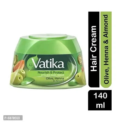 Dabur Vatika Naturals Nourish and Protect Cream (Henna / Almond / Aloe Vera) - 140ml