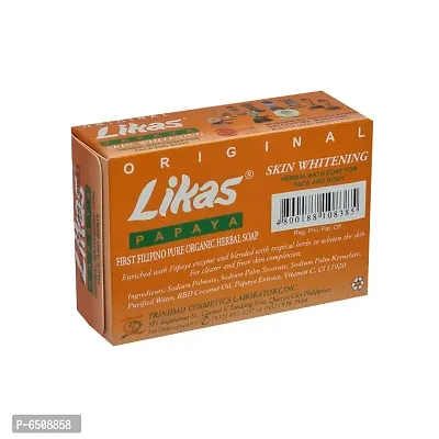 Likas Papaya Skin Whitening Soap - 135gm (Pack Of 6)-thumb2