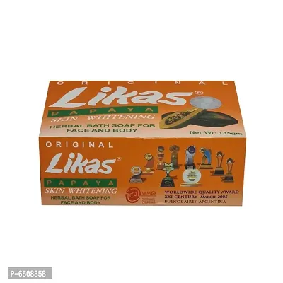 Likas Papaya Skin Whitening Soap - 135gm (Pack Of 6)-thumb3