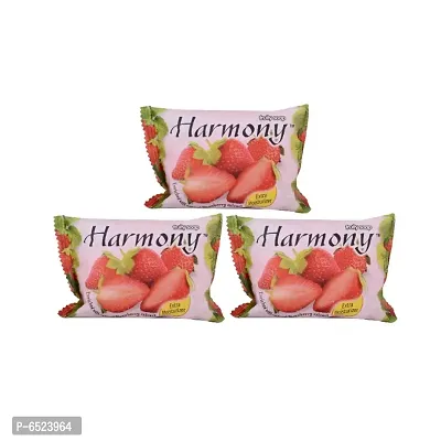 Harmony Strawberry Bath Soap - 75g (Pack Of 3)