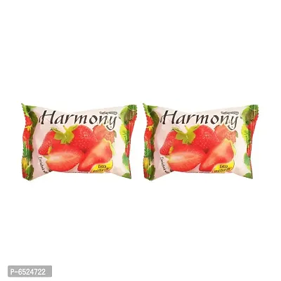 Harmony Fruity Soap Strawberry - 75gm (Pack Of 2)