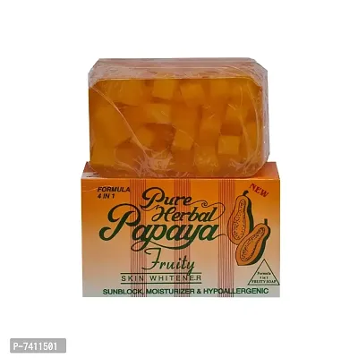 Pure Herbal Papaya Fruity Soap - 135g (Pack Of 4)-thumb4