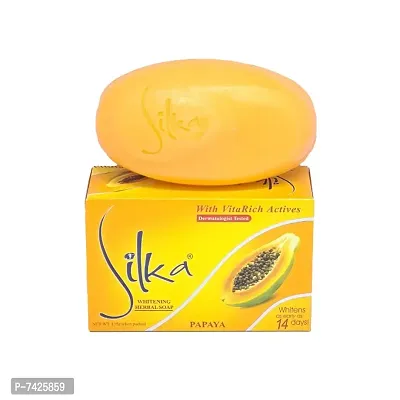 Silka Papaya Fairness Soap - 135g (Pack Of 1)-thumb0
