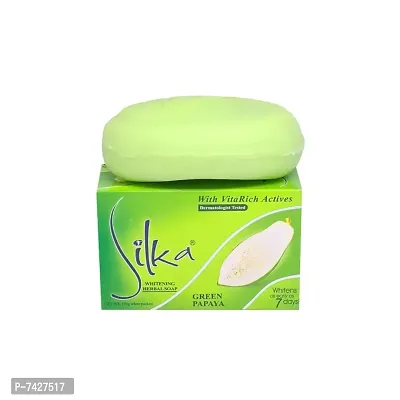 SIlka Green Papaya Soap For Skin Brightening  (135g)-thumb0