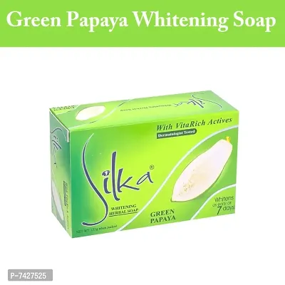 SILKA WHITENING HERBAL SOAP GREEN PAPAYA (135g)-thumb0