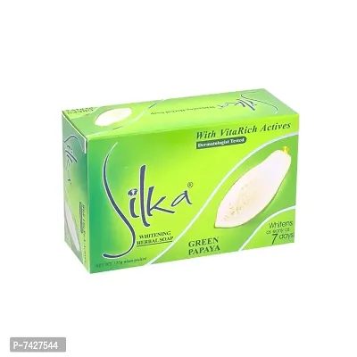 Silka Green Papaya Whitening Soap - 135g (Pack Of 1)-thumb2