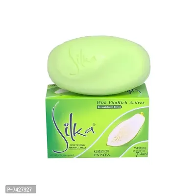 Silka Green Papaya Whitening Soap - 135g (Pack Of 3)-thumb2