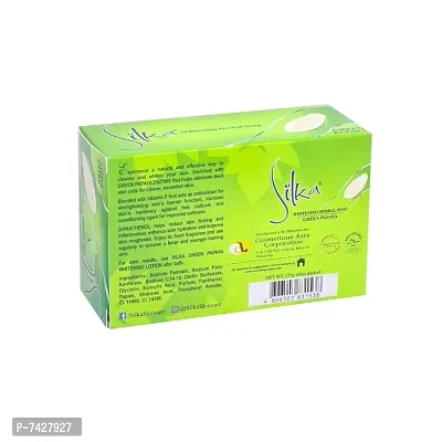 Silka Green Papaya Whitening Soap - 135g (Pack Of 3)-thumb3