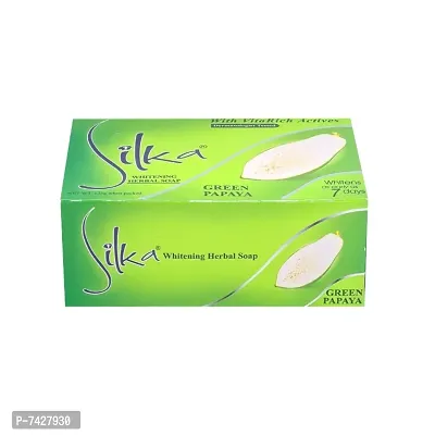 Silka Green Papaya Whitening Soap - 135g (Pack Of 4)-thumb4