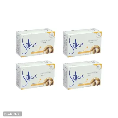Silka Shea Butter Whitening Soap - 135g (Pack Of 4)-thumb0
