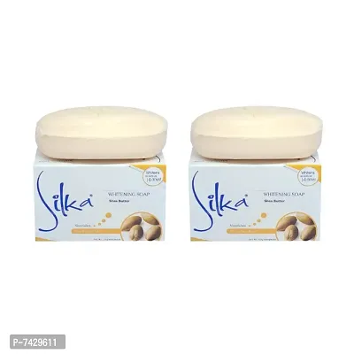 Silka Shea Butter Nourishes Whitening Soap 135gm - Pack Of 2