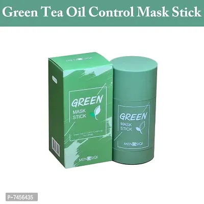 Green Tea Solid Mask Stick For Oil Control Cleansing 40g-thumb0