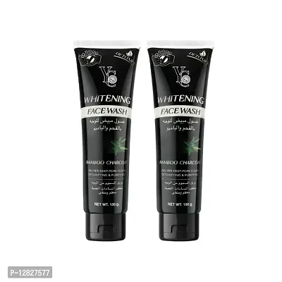 YC Whitening Bamboo Charcoal Face Wash - 100g (Pack Of 2)