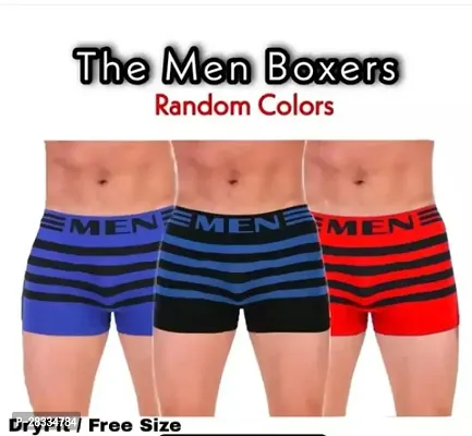 Comfortable Multicoloured Polycotton Striped  Briefs For Men Pack Of 3