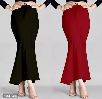 Fish Cut Lycra Shapewear Women's Lycra Full Elastic Saree Shapewear Petticoat (Multicoloured)