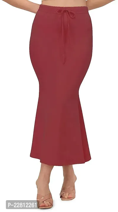Fish Cut Lycra Shapewear Women's Lycra Full Elastic Saree Shapewear Petticoat (Multicoloured)-thumb3