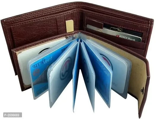 Men's Leatherette Short Length Two Fold Wallet-thumb0
