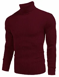 Classic Wool Blend Solid Sweatshirt for Men-thumb1