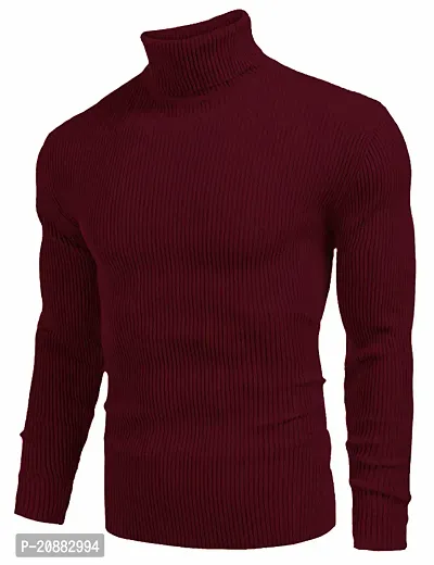 Classic Wool Blend Solid Sweatshirt for Men-thumb2