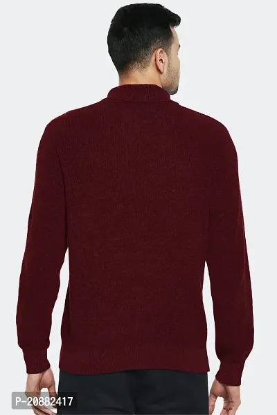 Classic Wool Blend Solid Sweatshirt for Men-thumb3