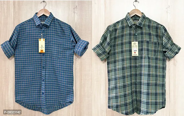 Clothster Combo Of 2 Check Shirts For Men
