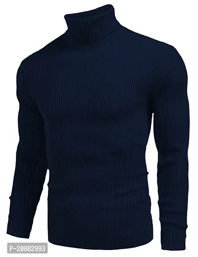 Classic Wool Blend Solid Sweatshirt for Men-thumb2