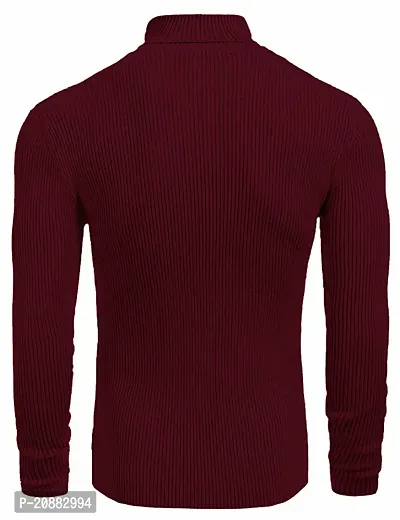 Classic Wool Blend Solid Sweatshirt for Men-thumb3