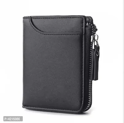 fashlook black standing zipper wallet for men-thumb0