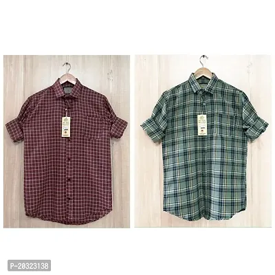 Clothster Combo Of 2 Check Shirts For Men