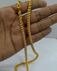 Stylish Trendy Exclusive Gold plated chain for boys and Men Gold-plated Plated Brass Chain(23 Inch)Water And Sweat Proof Jawellery-thumb1