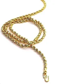 Stylish Trendy Exclusive Gold plated chain for boys and Men Gold-plated Plated Brass Chain(23 Inch)Water And Sweat Proof Jawellery-thumb2