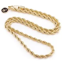 Stylish Trendy Exclusive Gold plated chain for boys and Men Gold-plated Plated Brass Chain(23 Inch)Water And Sweat Proof Jawellery-thumb3