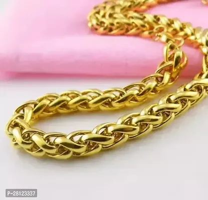 Stylish Golden Brass Chain Water And Sweat Proof Jawellery For Men And Women-thumb0
